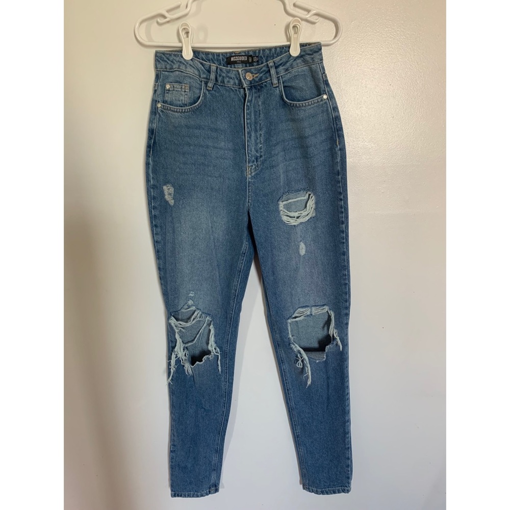 PLT ripped mom jeans
